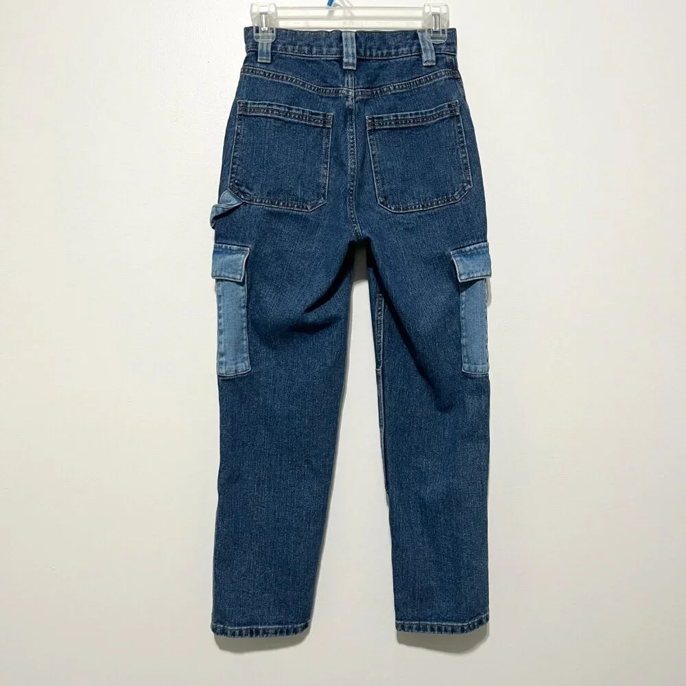 Pacsun Womens Cargo Carpenter Jeans 25 Streetwear Utility Grunge Skater Urban
